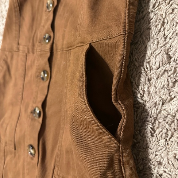 NWT Brown Button Up Dress - Picture 5 of 5